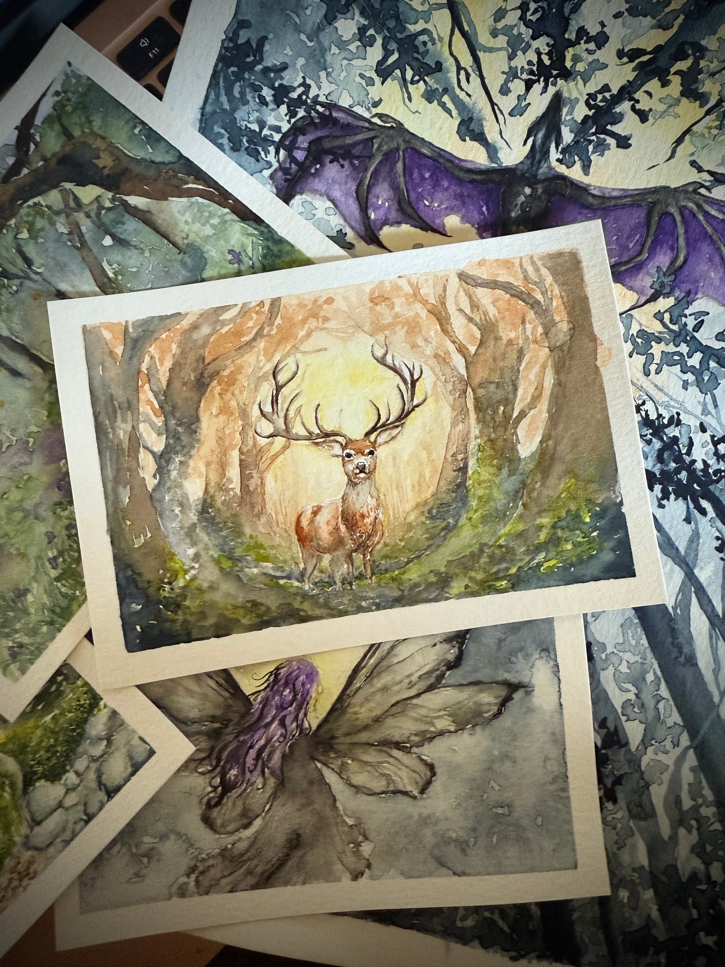 Deer Watercolor Original