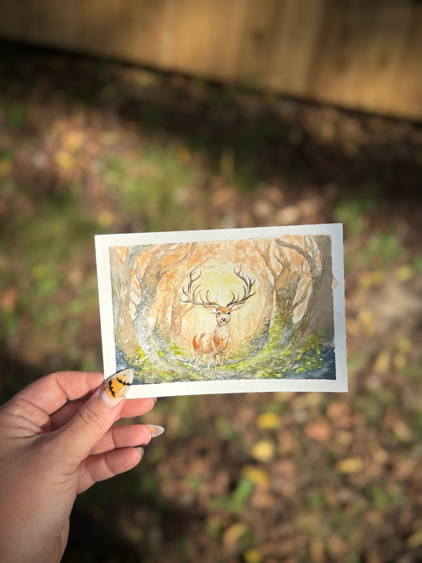 Deer Watercolor Original