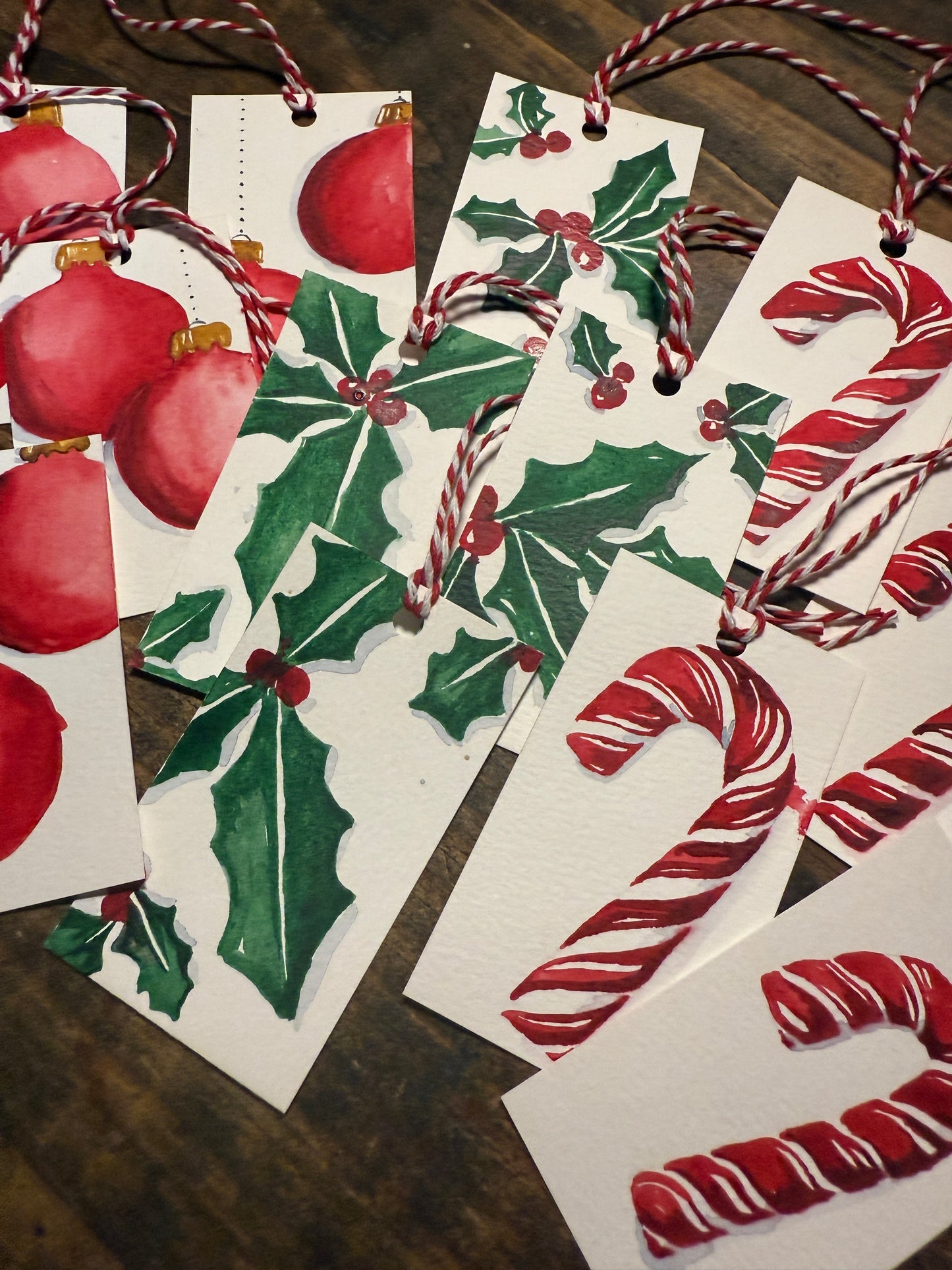 Candy Cane Christmas Tags
