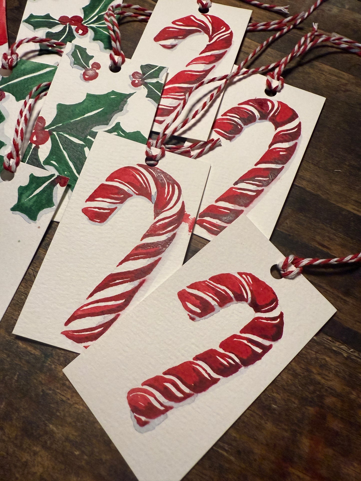 Candy Cane Christmas Tags