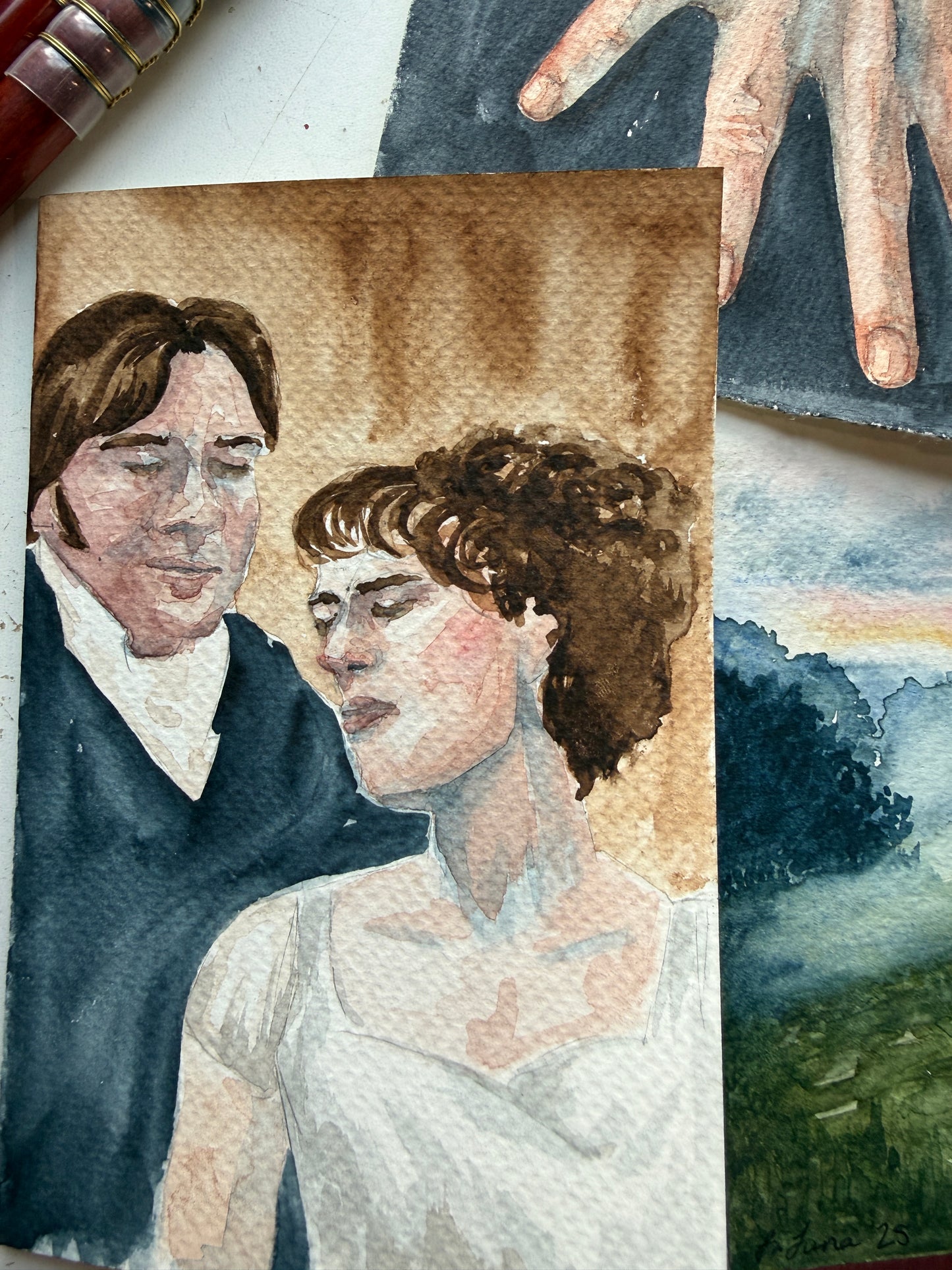 Dance of Stubbornness Original Watercolor Card