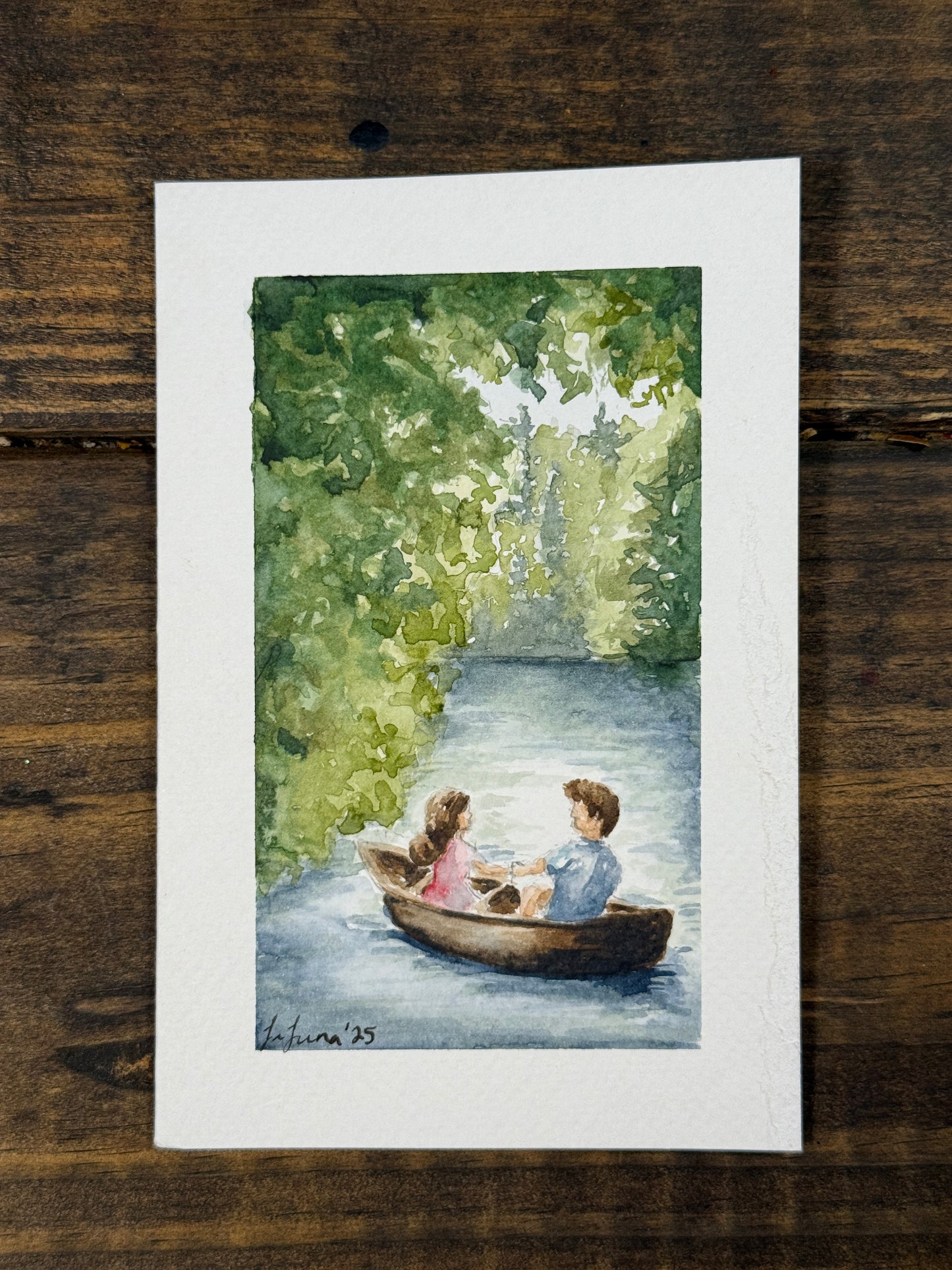 Lover's Lake Original Watercolor