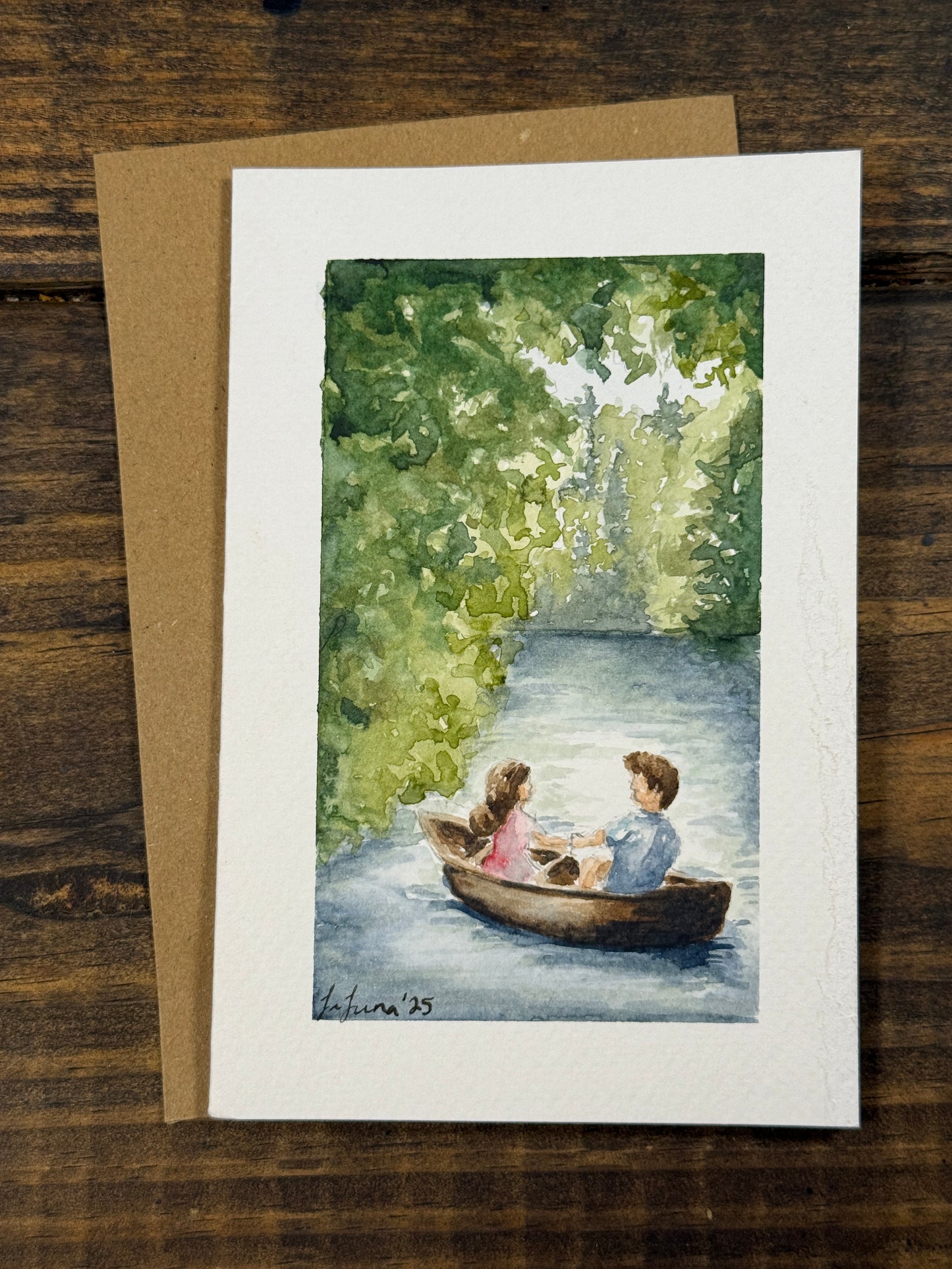Lover's Lake Original Watercolor
